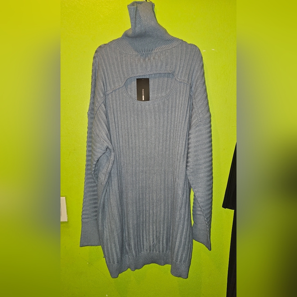 Fashion Nova Blue Sweater Dress